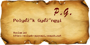 Polyák Gyöngyi névjegykártya