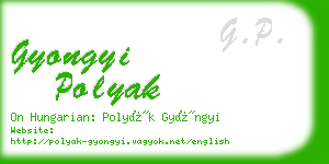 gyongyi polyak business card